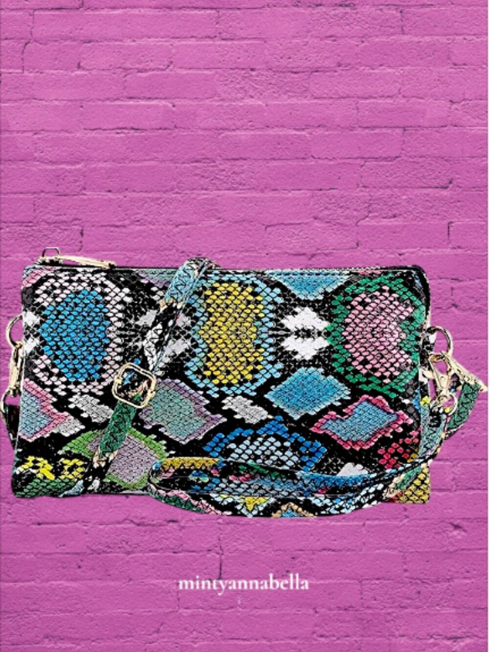 Brentano Snake Print Bag - Picture 2 of 12